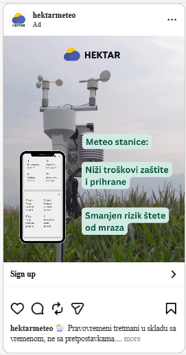 HektarMeteo weather station product ad