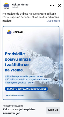 HektarMeteo frost protection ad