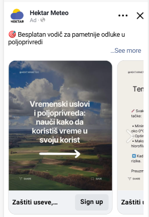 HektarMeteo free eBook lead ad